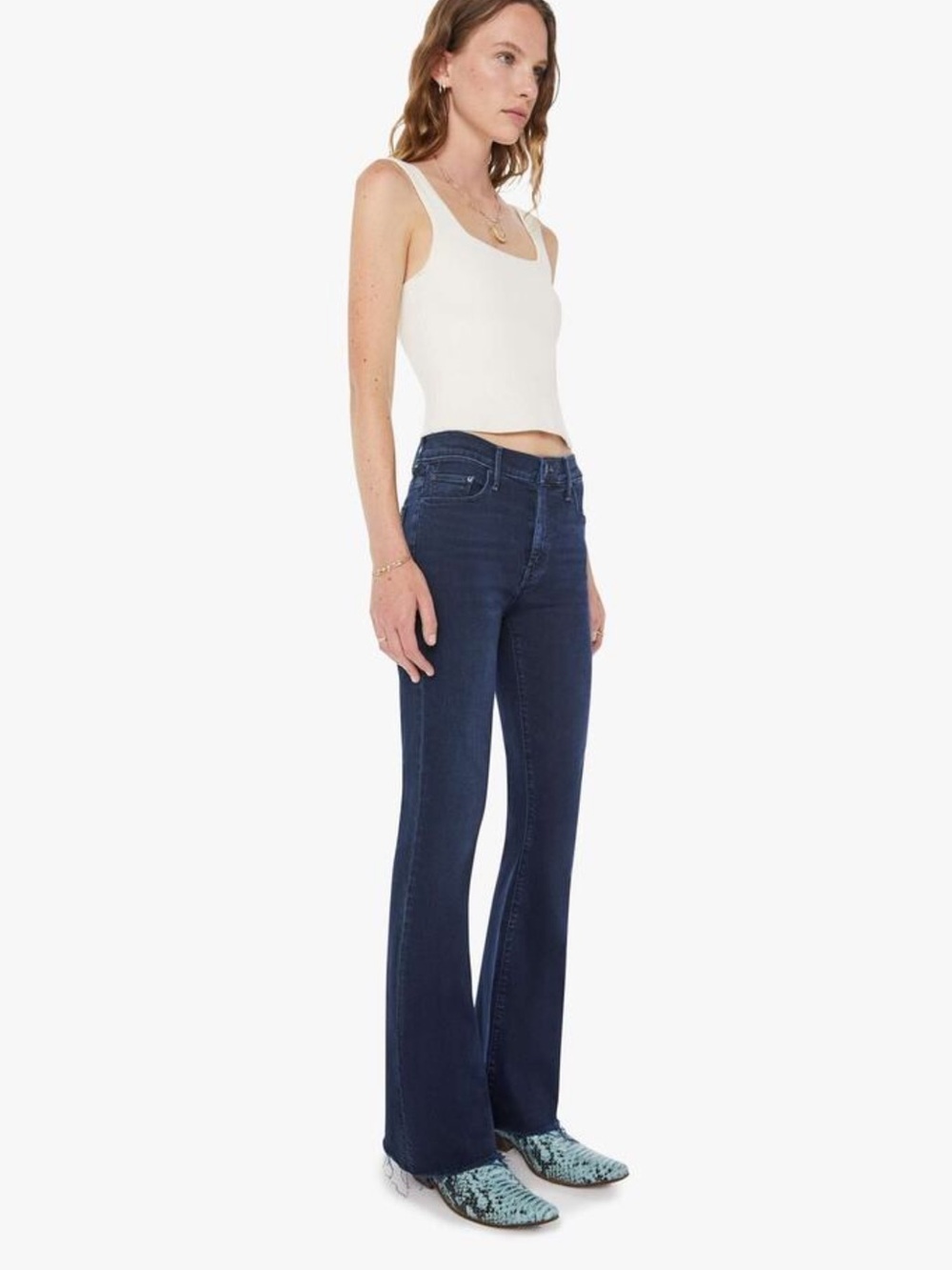 Mother Women's The Mid Rise Smokin Skimp Jeans 25